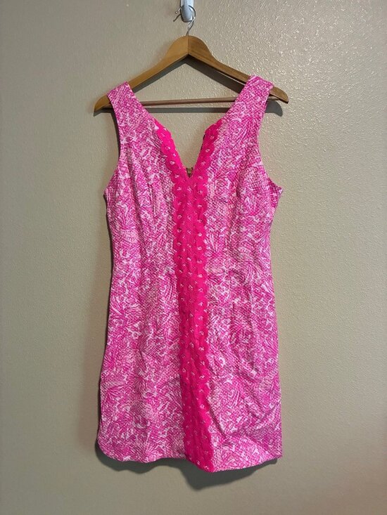 Lilly Pulitzer Dresses & Skirts - NWT Lilly Pulitzer Women's Pink and White Floral Sleeveless Dress Size 10